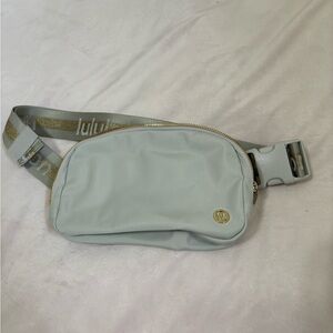 Lululemon Gray and Gold Belt Bag